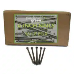 Nails: 6 Inch Nails – 50 lb box
